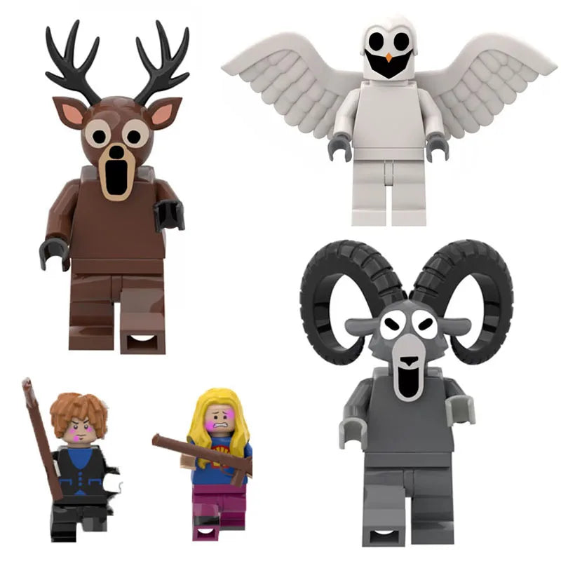 99 Nights In The Forest Deer  Monster Owl Goat Building Blocks Toys
