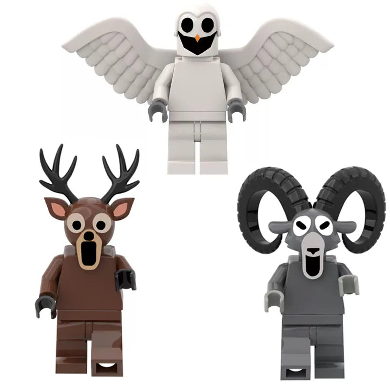 99 Nights In The Forest Deer  Monster Owl Goat Building Blocks Toys
