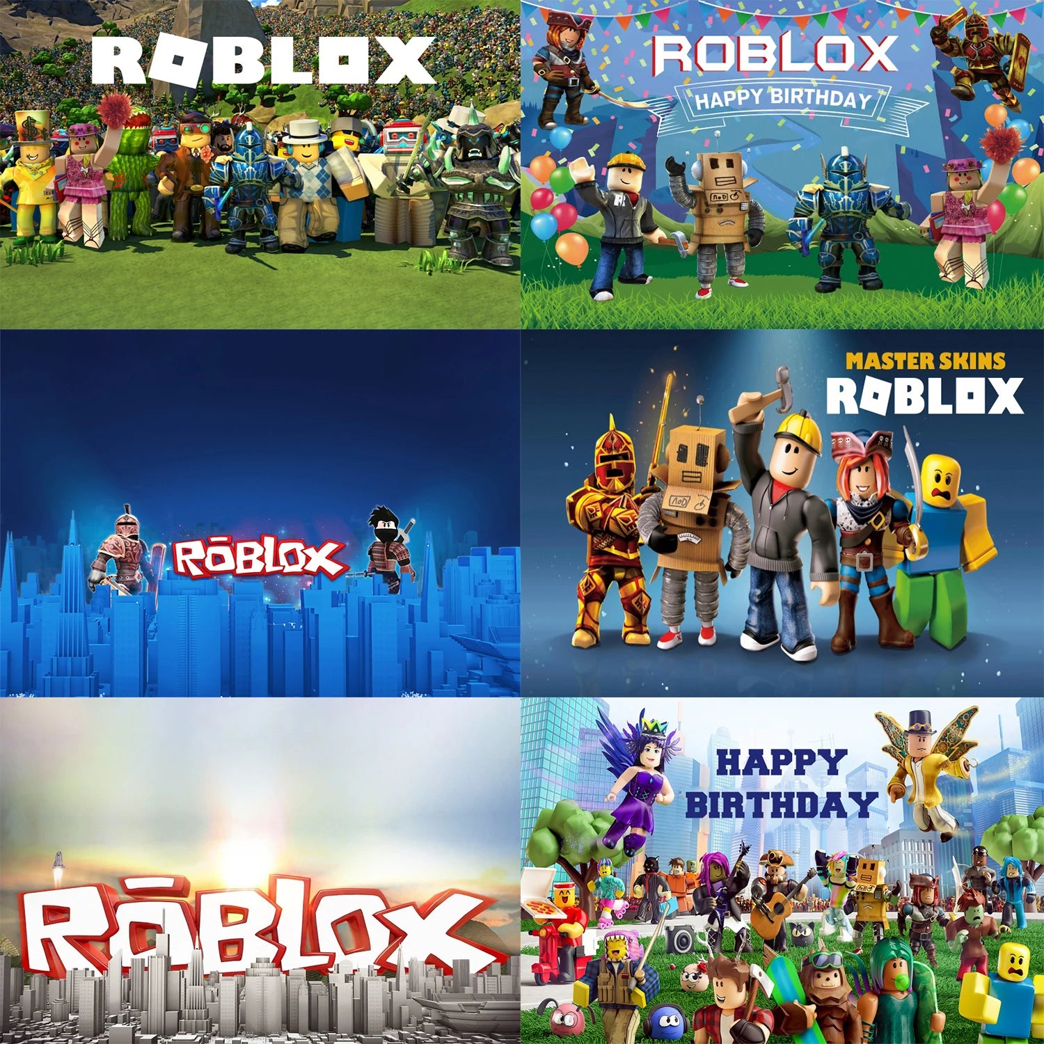 Blox theme Game Party Decoration Backdrops