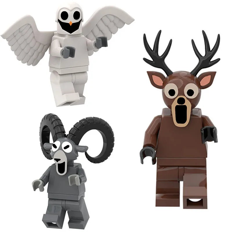 99 Nights In The Forest Deer  Monster Owl Goat Building Blocks Toys