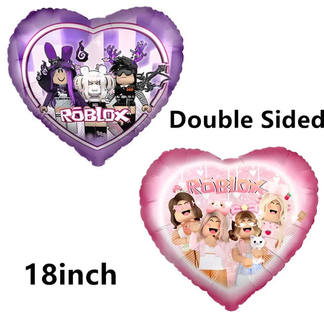 Blox Birthday Decorations Pink Foil Balloons Kit DIY